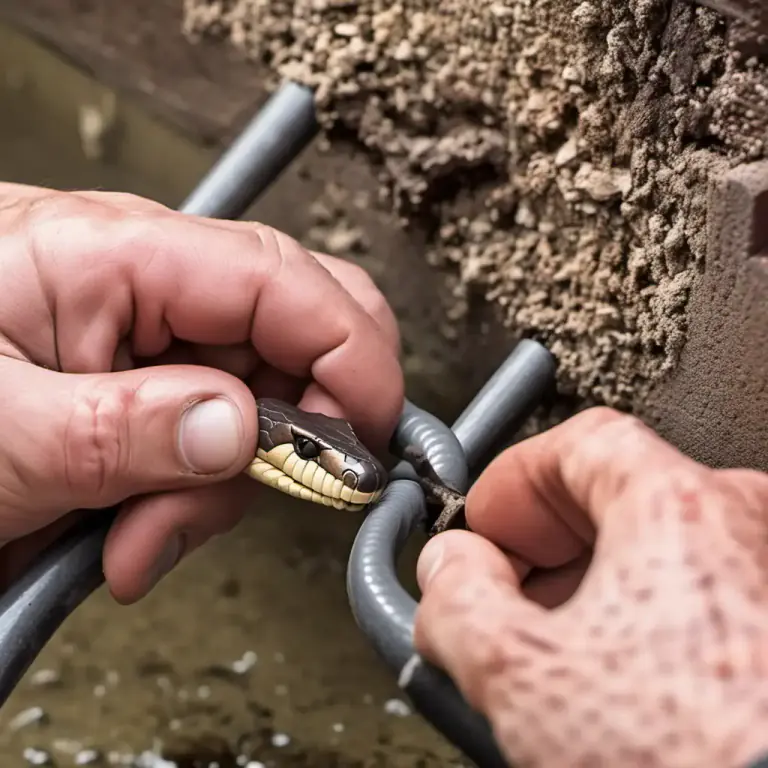 Visual representation of "snake" - A tool for clearing blocked pipes