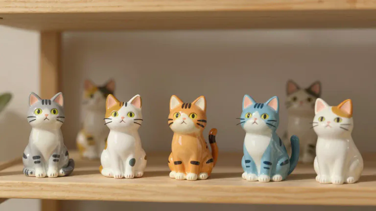 Visual representation of "figurine" - A small statue or model of a human or animal, made of clay, plastic, porcelain, etc.