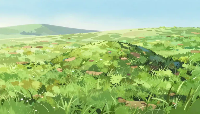 Visual representation of "hummock" - A small hill or mound