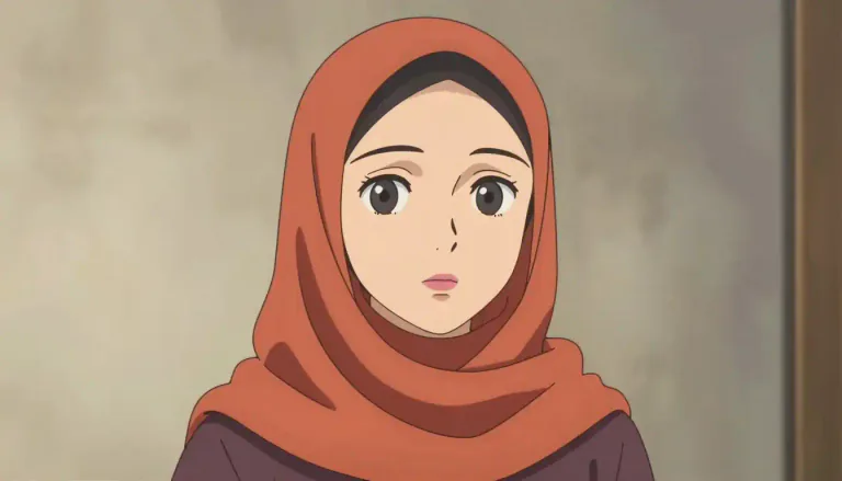 Visual representation of "hijab" - A headscarf worn by some Muslim women that covers the head and neck, but leaves the face open.