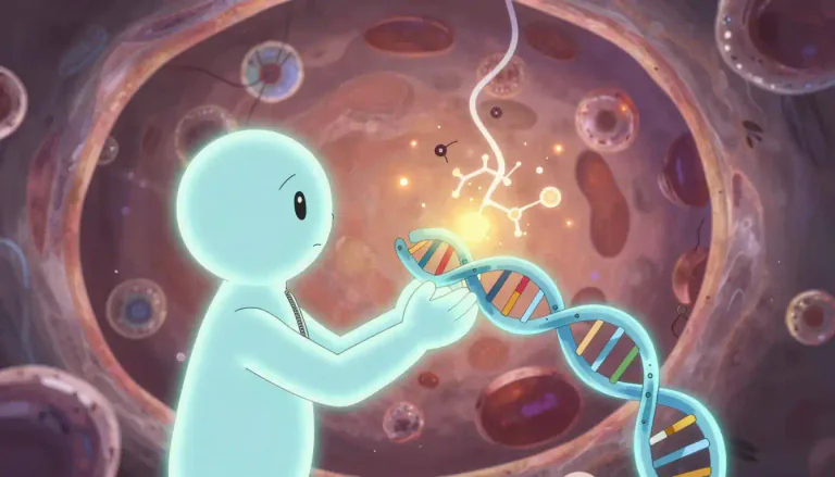 Visual representation of "transcriptase" - An enzyme that catalyzes the synthesis of RNA from a DNA template.