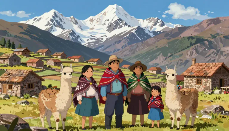Visual representation of "andean" - Of or relating to a specific native or resident of the Andes.
