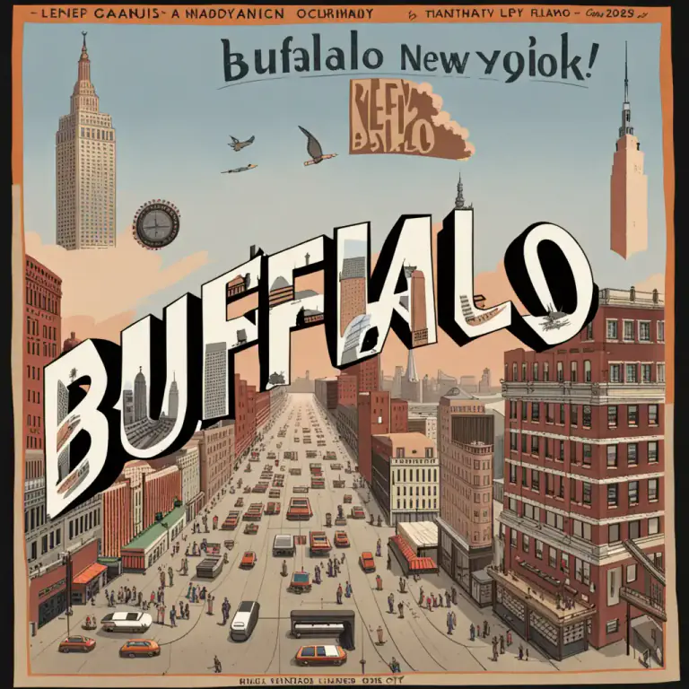 Visual representation of "buffalo" - A city in the state of New York, USA
