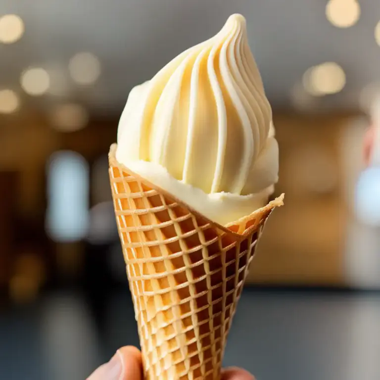 Visual representation of "cornet" - A cone-shaped wafer that holds an ice cream