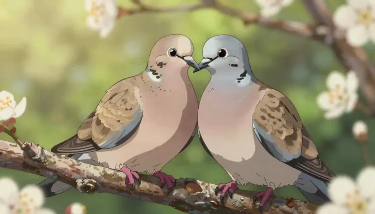 Visual representation of "turtledove" - A type of bird known for its soft cooing sound and is often associated with love and affection.