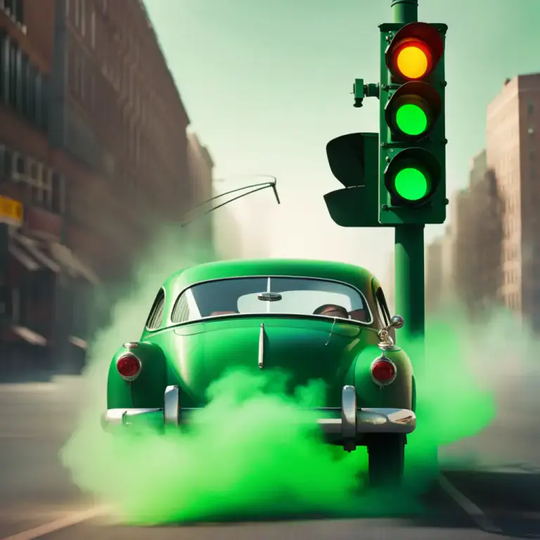 Visual representation of "burn rubber" - To drive a vehicle very fast