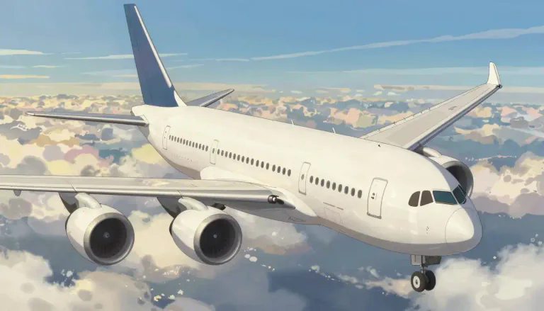 Visual representation of "jetliner" - A large, fast aircraft designed for carrying passengers over long distances, usually equipped with jet engines.