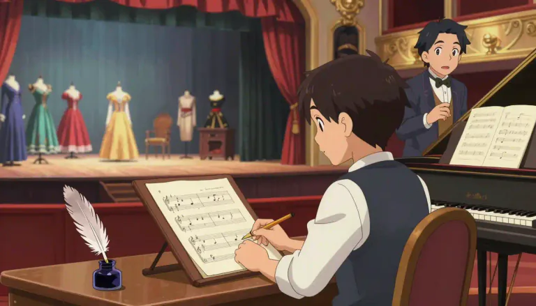 Visual representation of "librettist" - A person who writes the words of an opera or musical