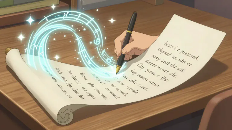 Visual representation of "versify" - To put something into verse or transform into a poem.