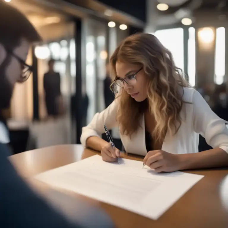 Visual representation of "sign on" - To agree to do something or work for somebody