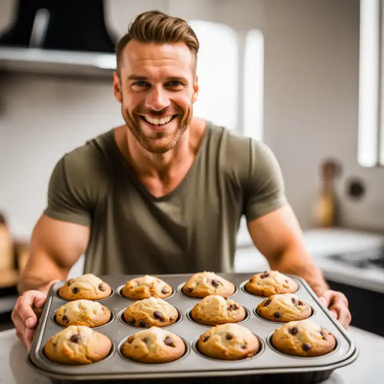 Visual representation of "muffin" - Type of food similar to bread roll, but usually sweet and often containing fruit or nuts.