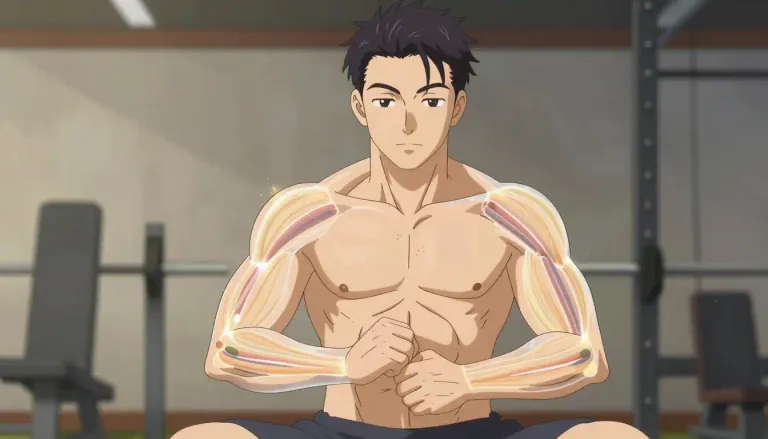 Visual representation of "anabolic" - Referring to metabolic processes that build up molecules in the body, especially proteins, to develop tissues and promote growth.