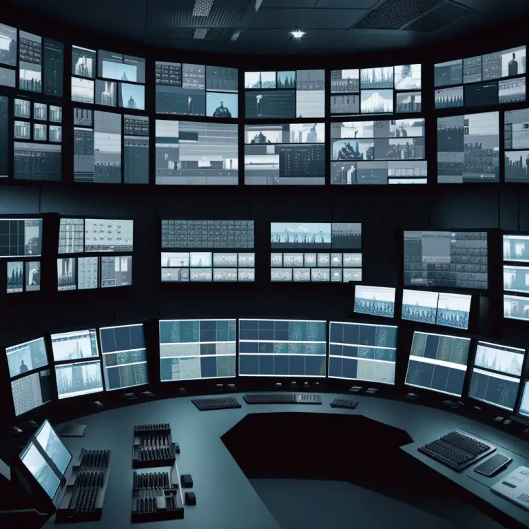 Visual representation of "bank" - A row or series of similar things, often electronic, placed together.