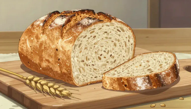 Visual representation of "wholemeal" - Made from the entire grain including bran, germ, and endosperm