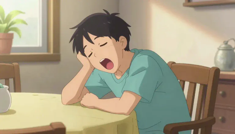 Visual representation of "somnolence" - The state of feeling sleepy or wanting to sleep.