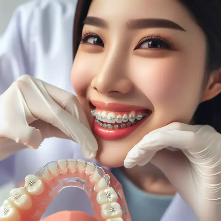 Visual representation of "occlude" - In dentistry, to align the upper and lower teeth properly