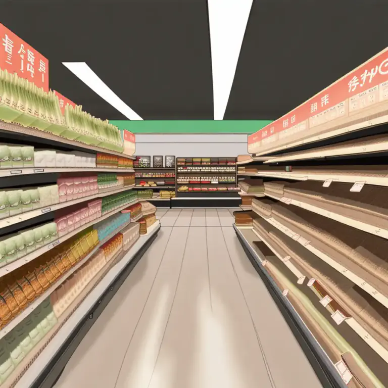 Visual representation of "isle" - An area in a store or warehouse that is separated by shelves on two sides.