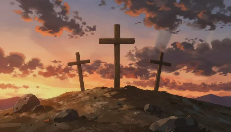 Visual representation of "calvary" - Calvary refers to the hill where Jesus was crucified, symbolizing suffering and sacrifice.