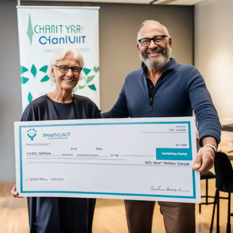 Visual representation of "giver" - A person who donates something to charity.