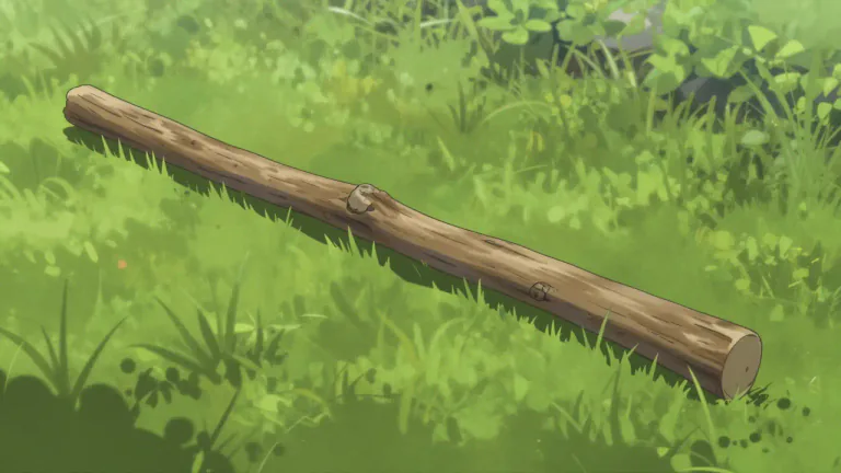 Visual representation of "stick" - A piece of wood, often thin and long