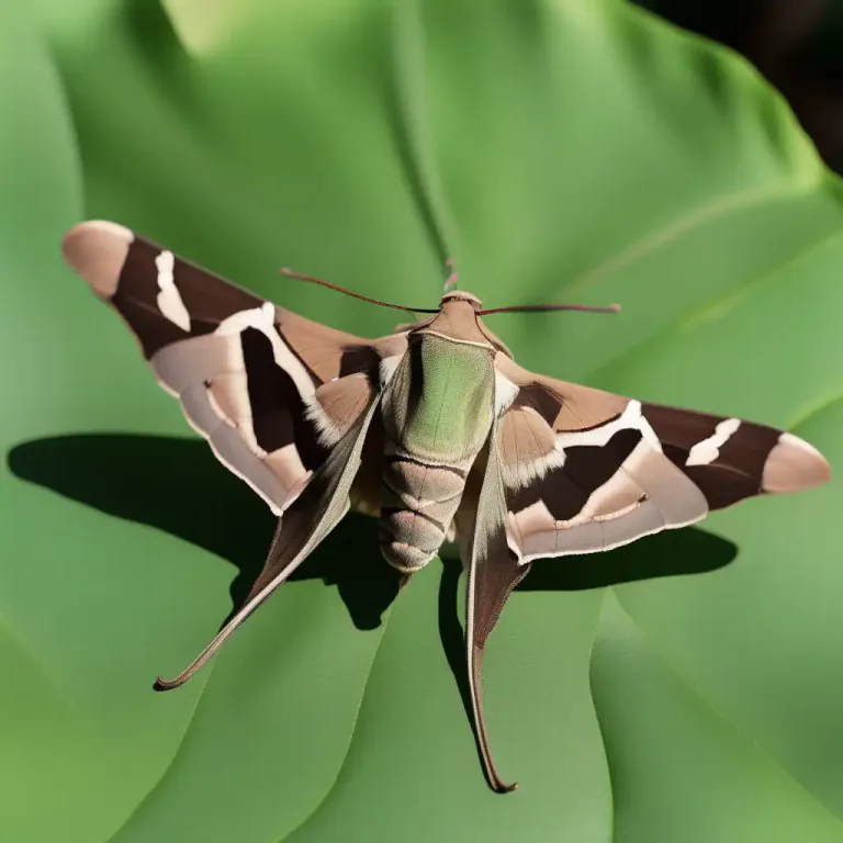 Visual representation of "sphinx" - Any of a family of moths with large, typically brownish or greyish bodies, and broad, rounded wings.