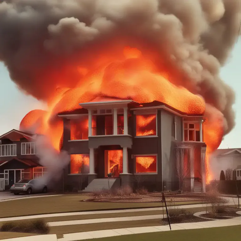 Visual representation of "a ball of fire" - An explosion or large fire