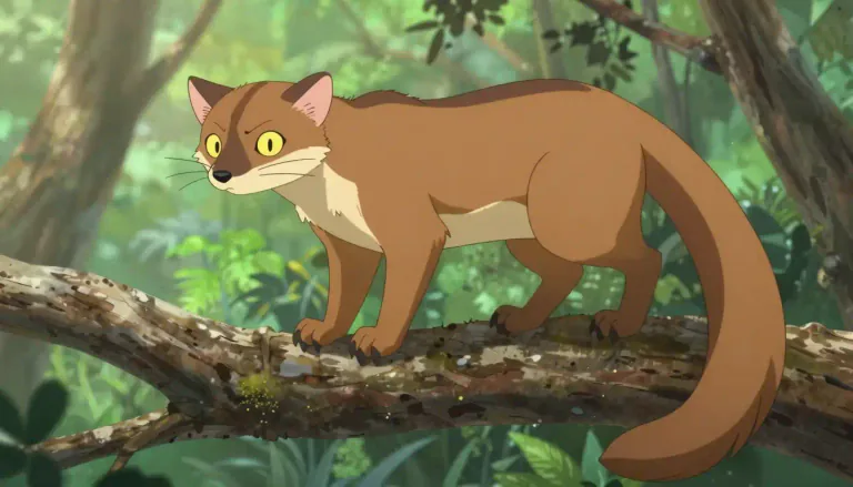 Visual representation of "fossa" - A fossa is a large, carnivorous mammal found only on Madagascar, known for its cat-like appearance and behavior. It is the main predator in its ecosystem.