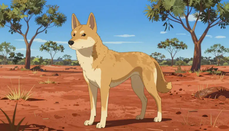 Visual representation of "dingo" - A type of wild dog found mainly in Australia