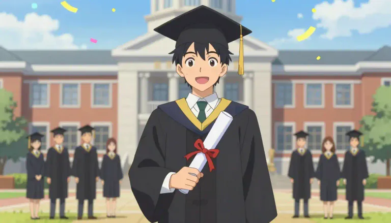 Visual representation of "graduate" - Someone who has finished a degree at a college or university.