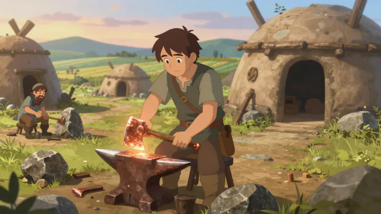 Visual representation of "chalcolithic" - A term used to describe the transitional period in prehistory between the Neolithic and the Bronze Age, during which copper was first used in tool-making.