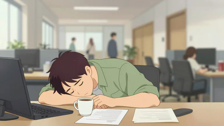 Visual representation of "narcolepsy" - A sleep disorder that causes excessive daytime sleepiness and sudden, uncontrollable episodes of falling asleep during the day.