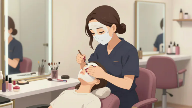 Visual representation of "beautician" - A person trained and skilled in the beauty industry, providing various services to enhance personal appearance.