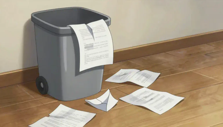 Visual representation of "wastepaper" - Paper that is no longer useful and has been discarded.