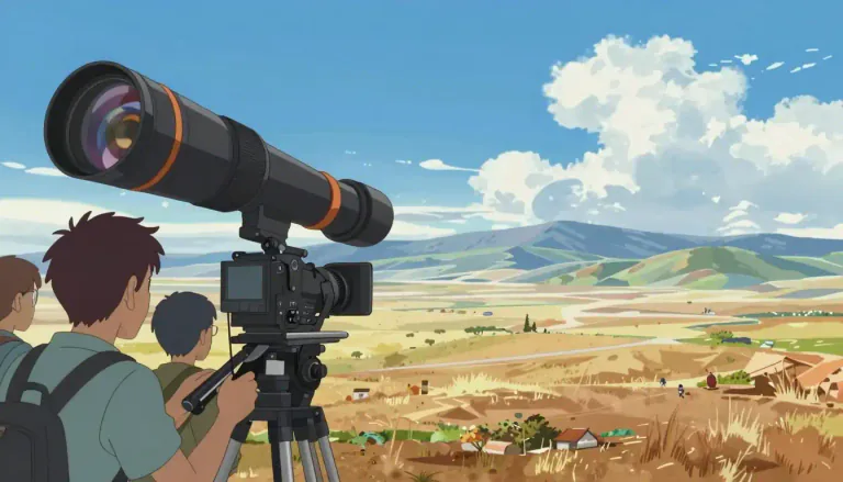 Visual representation of "cinemascope" - A wide-screen process of filming that uses special lenses to create an aspect ratio of 2.35:1, widely used in feature films to enhance visual storytelling.