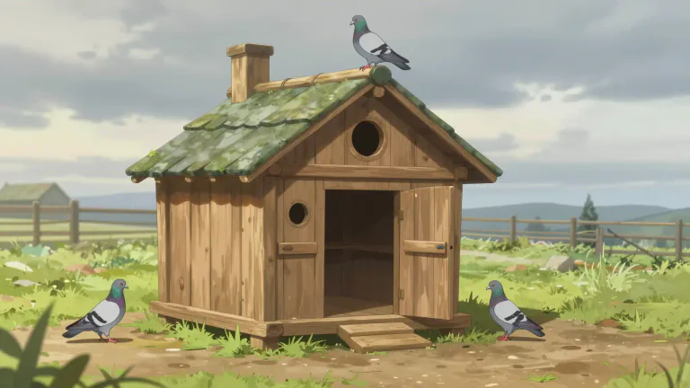 Visual representation of "cote" - A small shelter or coop for domestic animals, especially birds.