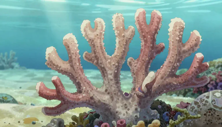 Visual representation of "staghorn" - A type of coral or fern that has branched, antler-like structures.