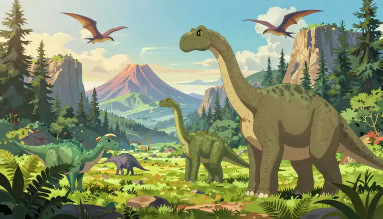 Visual representation of "mesozoic" - The Mesozoic Era is the geological time period that lasted from about 252 to 66 million years ago, marking the age of dinosaurs.