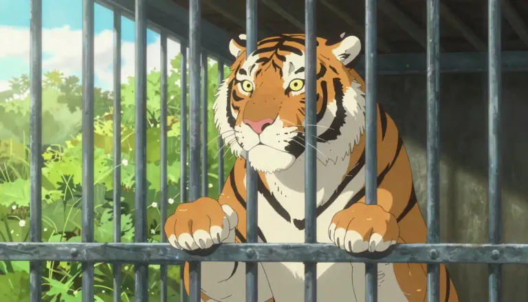 Visual representation of "captivity" - The situation where someone or something is trapped or locked up and is unable to leave or be free