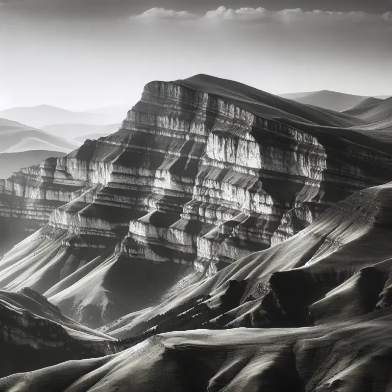 Visual representation of "outcrop" - When rock or mineral forms, or becomes visible on the earth's surface.