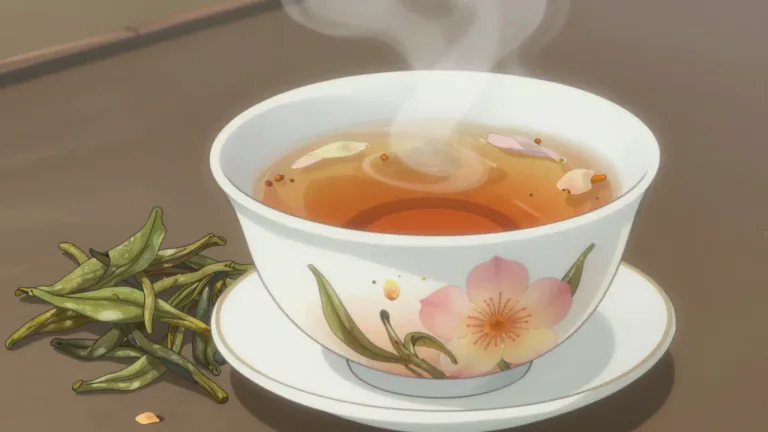 Visual representation of "oolong" - A variety of partially fermented tea known for its distinctive flavors, which can range from sweet and floral to toasty and savory.
