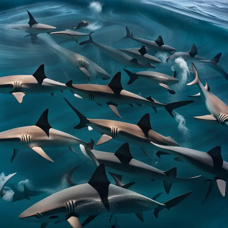 Visual representation of "frenzy" - Hyperactivity or rapid consumption by a group of animals