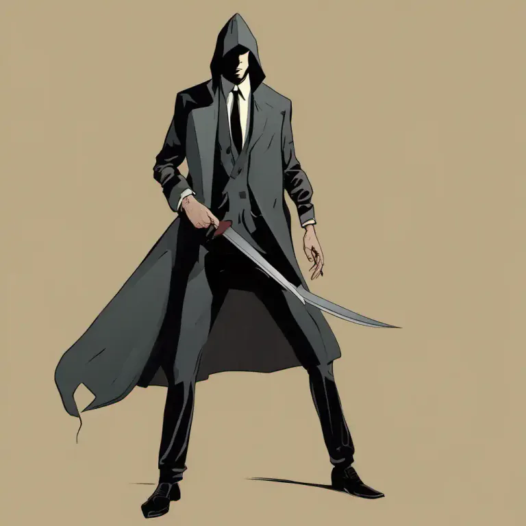 Visual representation of "stiletto" - A short knife or dagger with a narrow blade