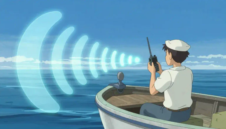 Visual representation of "vhf" - Very High Frequency (VHF) is a range of electromagnetic waves in the frequency range of 30 MHz to 300 MHz.