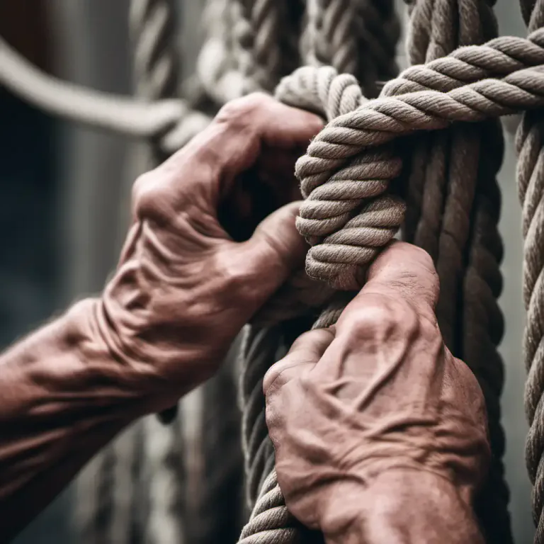 Visual representation of "cinch" - To secure firmly, tighten