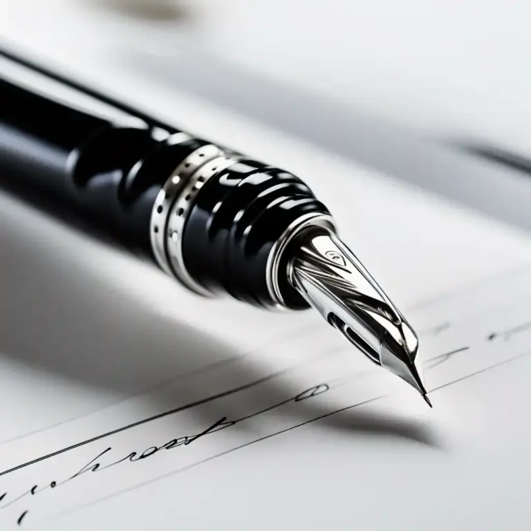 Visual representation of "fountain" - A pen which has a reservoir of ink