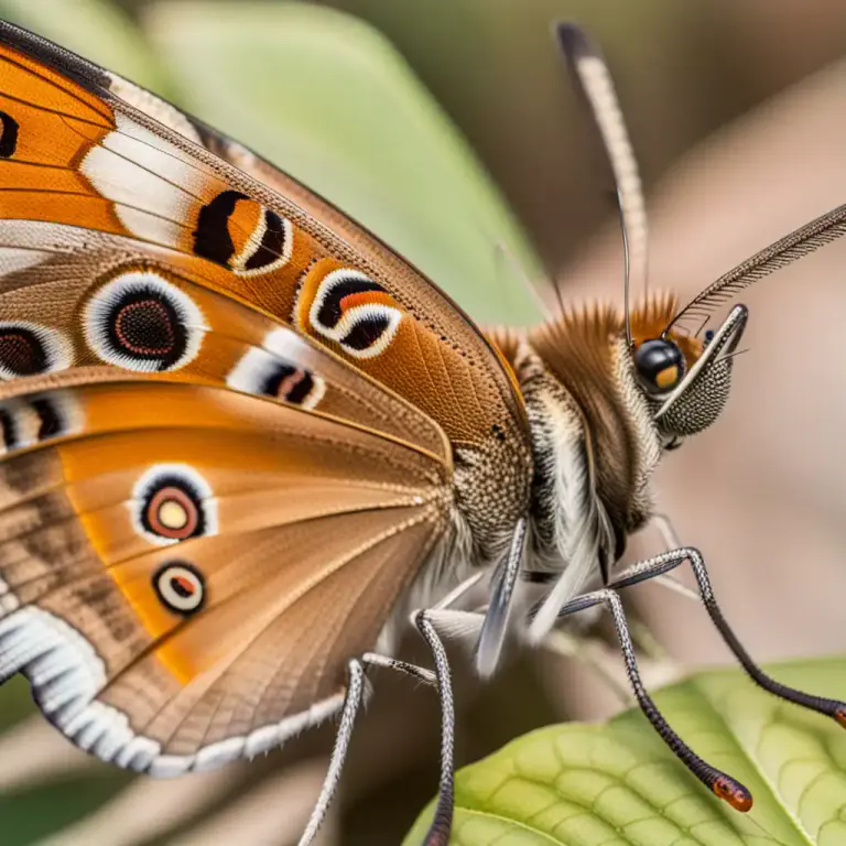Visual representation of "comma" - A distinctive marking on the wing of a butterfly or moth