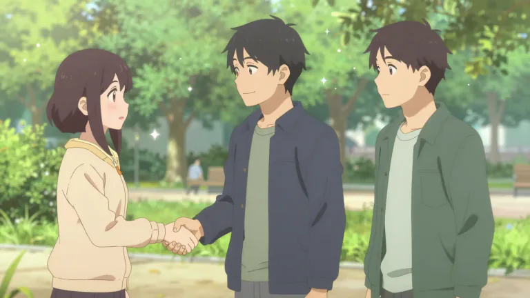 Visual representation of "on first acquaintance" - When you meet someone for the first time