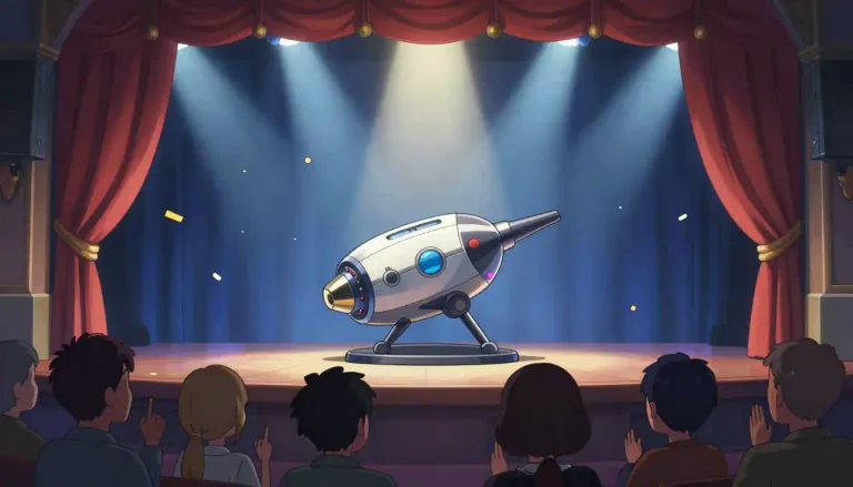 Visual representation of "debut" - The first public appearance of a person or thing.