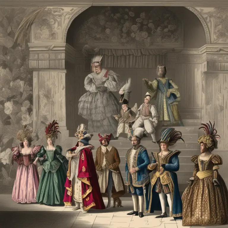 Visual representation of "costume" - A wardrobe provided for actors to wear during a performance