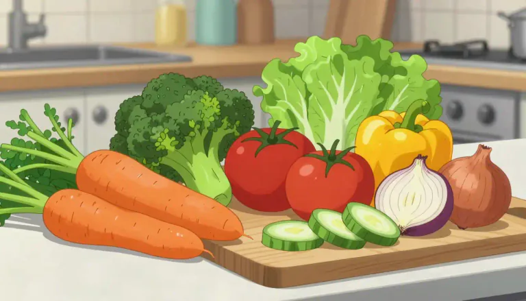 Visual representation of "vegetable" - A plant or part of a plant used as food, usually eaten with savory meals.